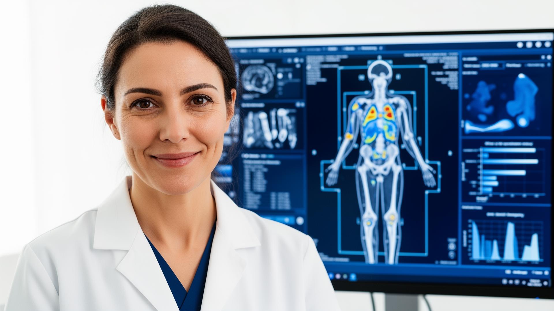 Oncology PET/CT with AI tumor segmentation overlays